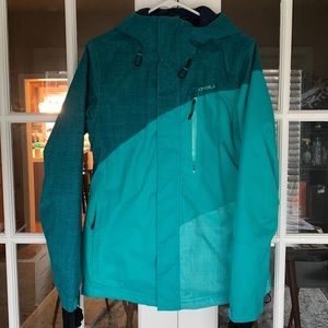 O’NEILL WATERPROOF SKI/SNOWBOARD JACKET, 2 LAYER SHIELD, WOMENS LARGE, FIT REG